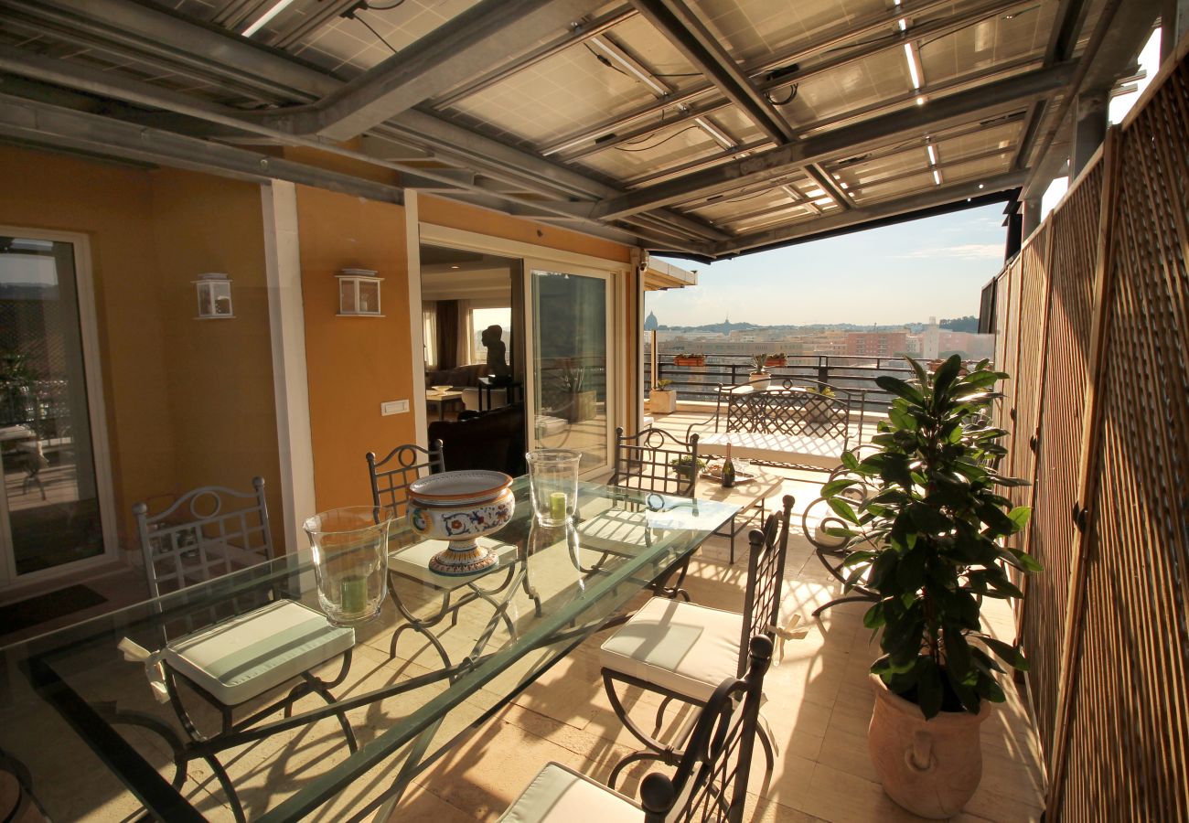 Apartment in Rome - See St. Peter from a Wonderful Terrace